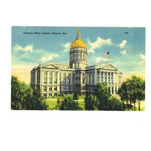 Vintage Postcard Atlanta Georgia‎ State Capitol Building Travel Unposted USA